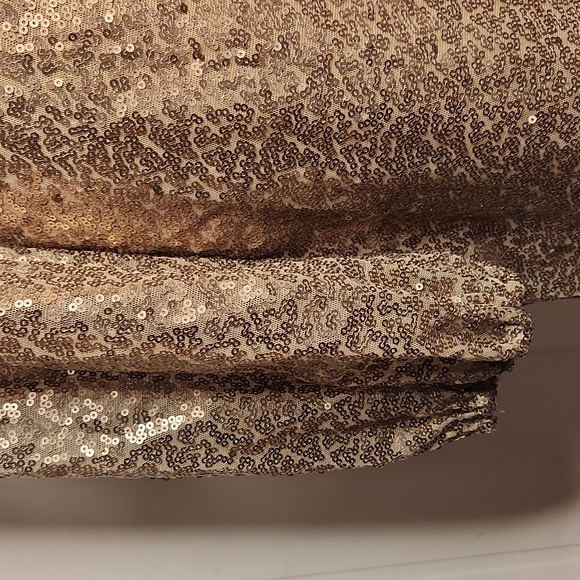 Altar'd State Gold Sequin Long Sleeve Dress - Picture 3 of 12